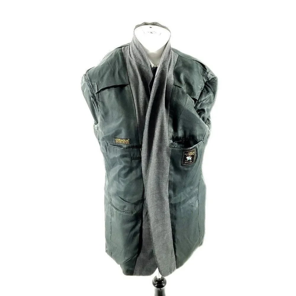 Hart Schaffner Marx Worsted Wool Polyester 2 Button Blazer 42L‎ Gray
